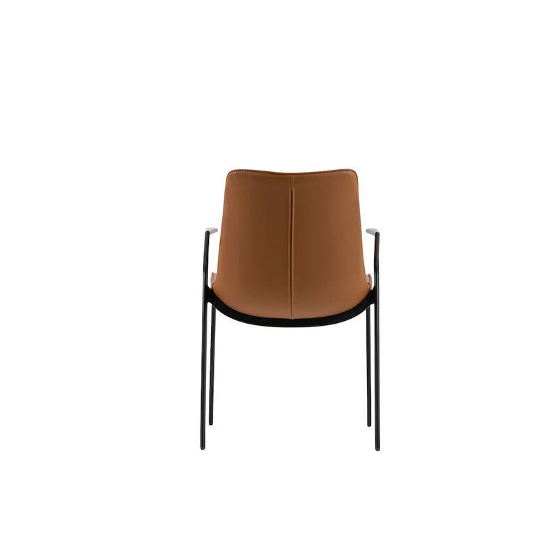 Modrest Osprey - Modern Camel Vegan Leather Dining Chair (Set of 2)