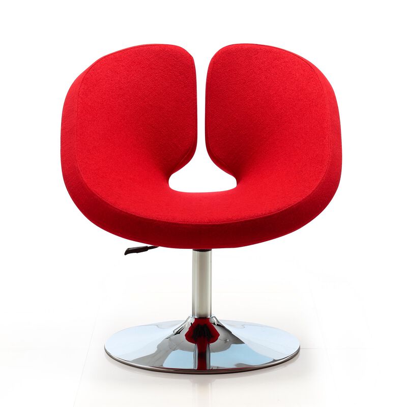 Perch Red Swivel Accent Chair