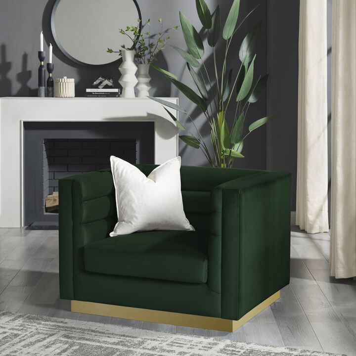 Inspired Home Eila Velvet Club Chair