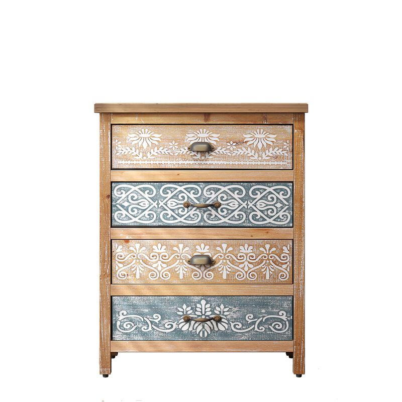 Sablam Vintage Hand-Painted 4-Drawer Dresser image number 0