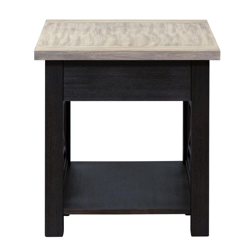 Liberty Furniture Heatherbrook Drawer End Table in Charcoal image number 4