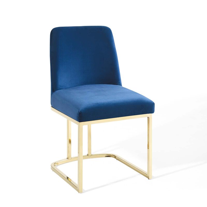 Amplify Sled Base Performance Velvet Dining Side Chair image number 2