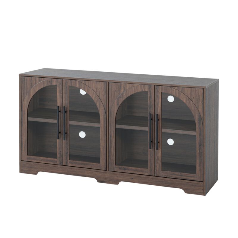 Zekwis Farmhouse Wood TV Stand Media Console image number 3