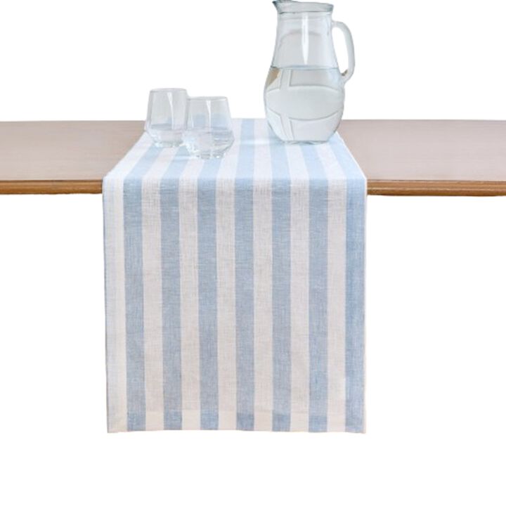 Solino Home 100% Pure Linen Table Runner - Sorrento Stripe