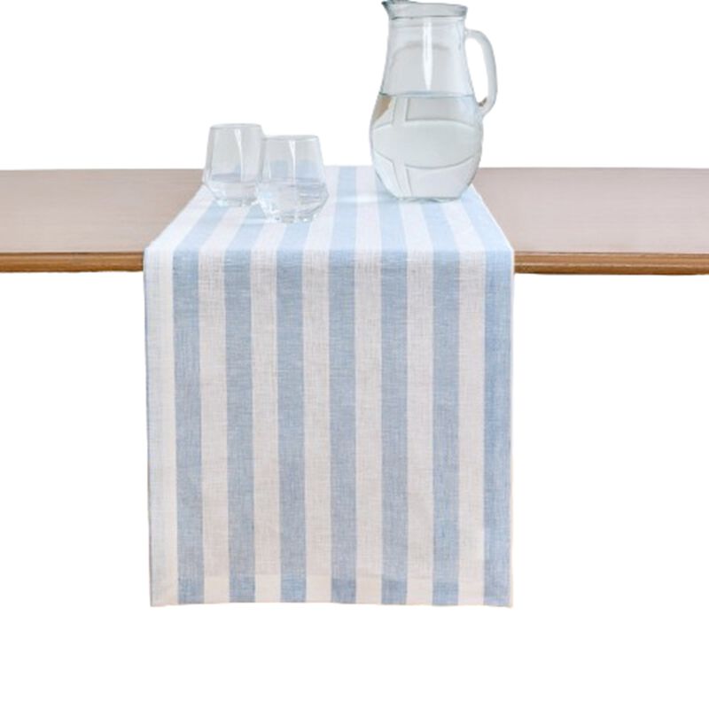 Solino Home 100% Pure Linen Table Runner - Sorrento Stripe