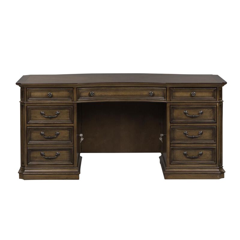 Liberty Furniture Amelia Jr Executive Desk in Antique Toffee image number 1