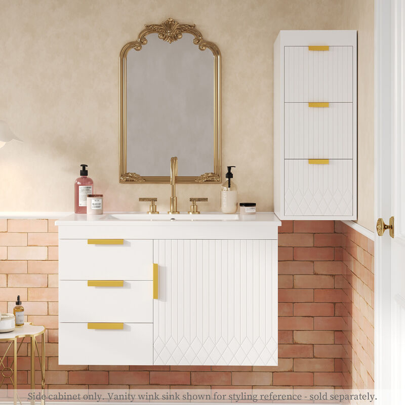 ELEMENT ACE Wall Mounted Floating Cabinet with Drawers for Modern Bathroom and Living Room Organization image number 4