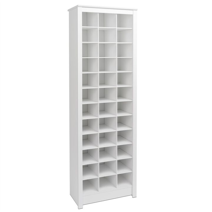 Prepac Space-Saving Shoe Storage Cabinet, White