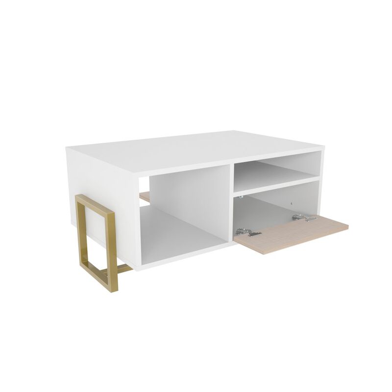 Decorotika Utopia Coffee Table White Beige