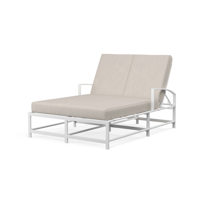 Bristol Double Chaise in Canvas Flax w/ Self Welt