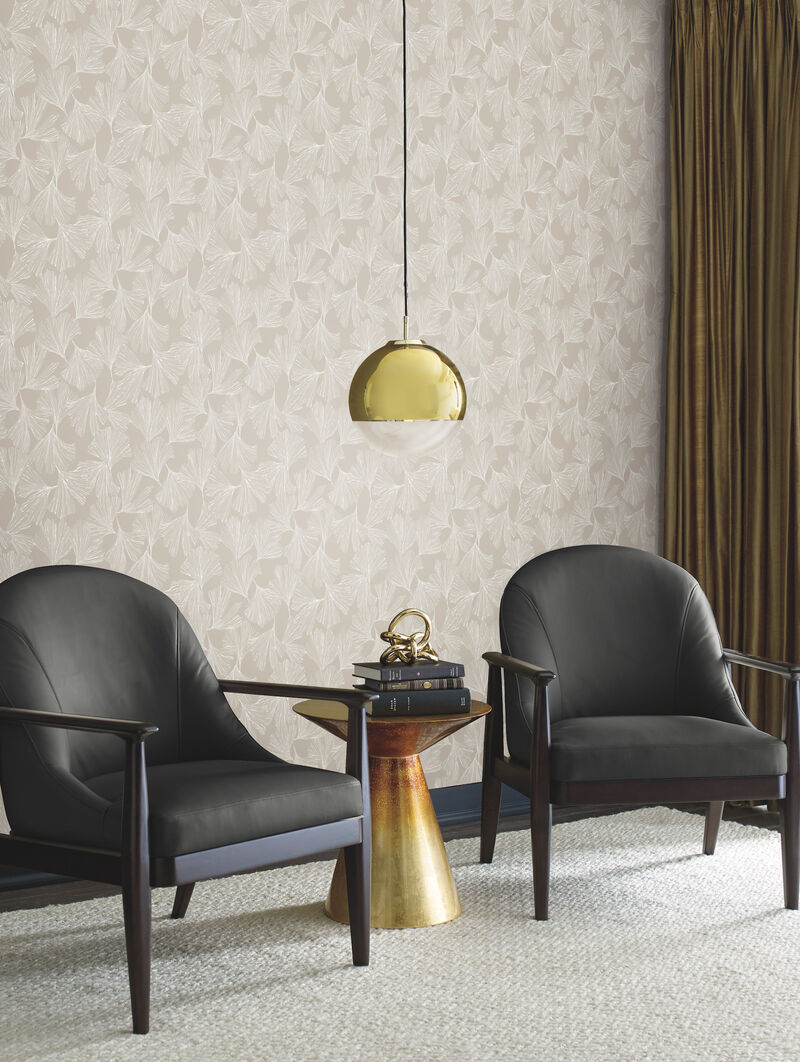 Ginkgo Toss Silver Wallpaper image number 2