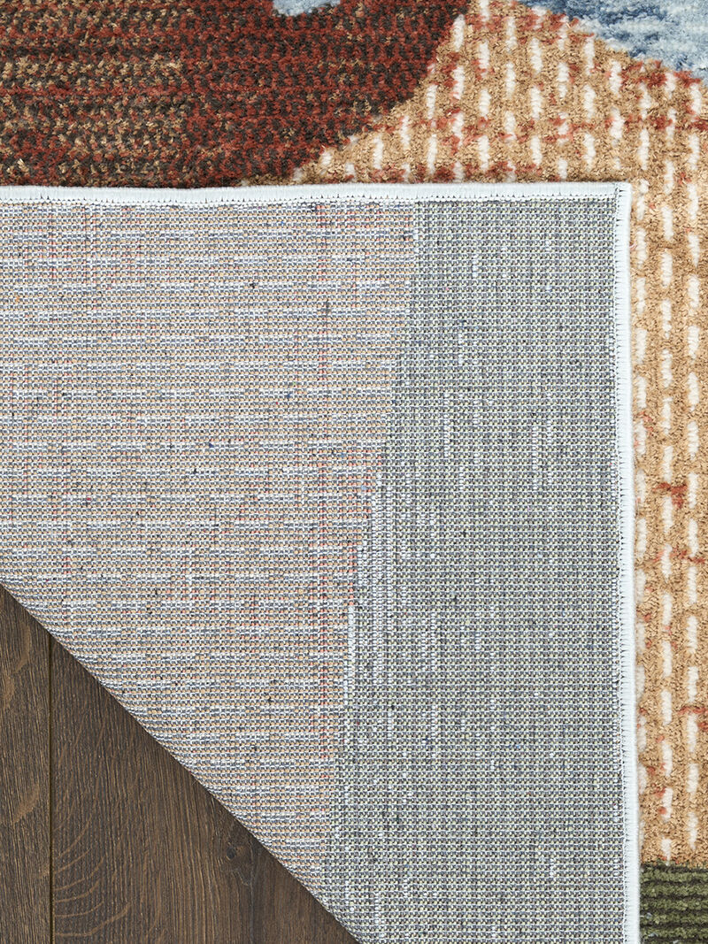 Nordic NRC18 Turquoise/Multicolor 2' x 6' Rug