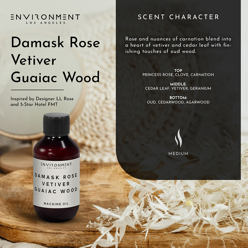 ENVIRONMENT 2oz Machine Diffusing Oil Inspired by Le Labo Rose 31® and Fairmont Hotel® - Damask Rose | Vetiver | Guaiac Wood
