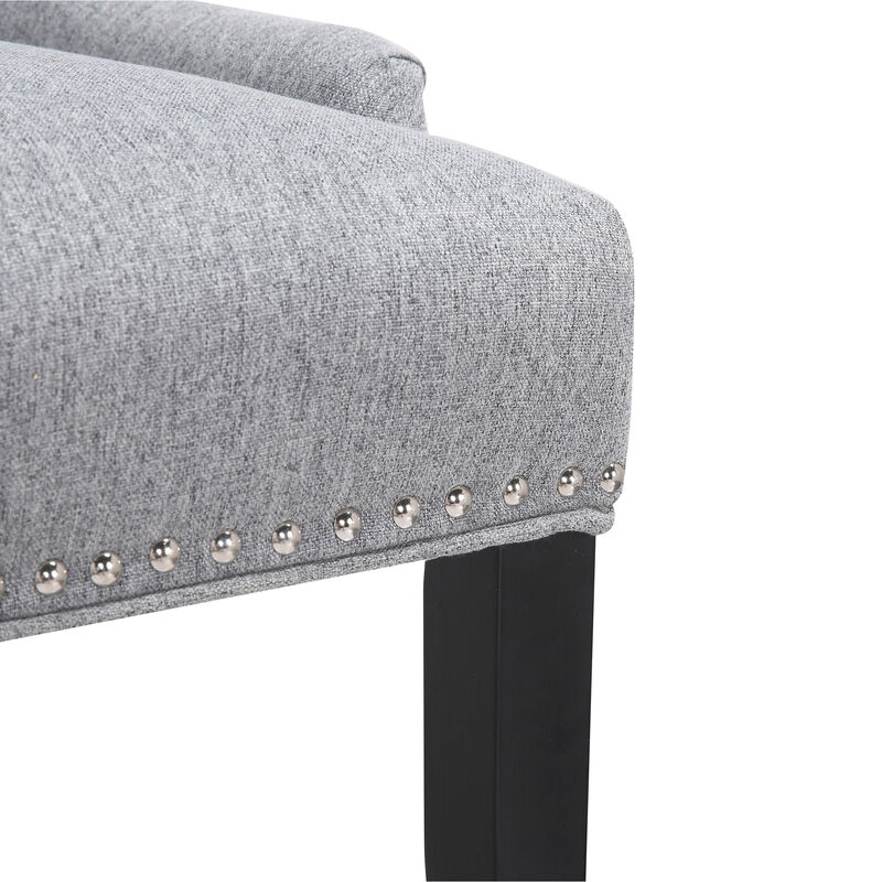 WestinTrends Upholstered Wingback Button Tufted Dining Chair