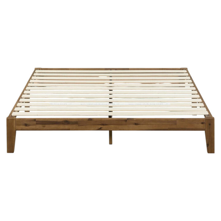 Minimalist Solid Wood Platform Bed – Modern Design with Clean Lines and Strong Support