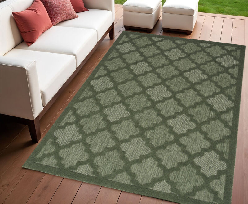 HomeRoots Trellis Indoor Outdoor Area Rug image number 1