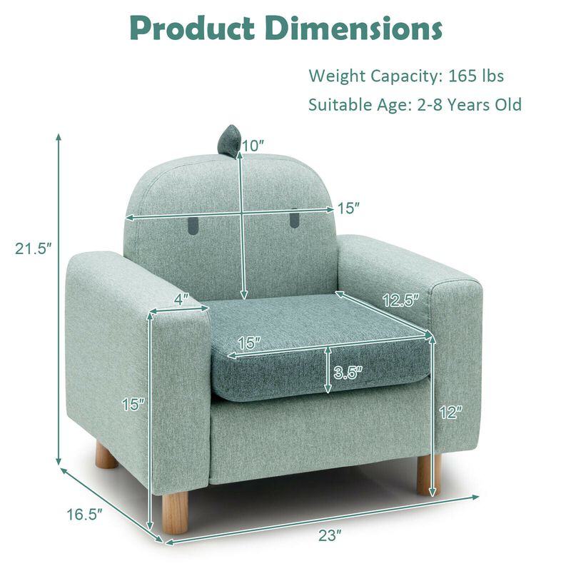Kids Sofa with Armrest and Thick Cushion