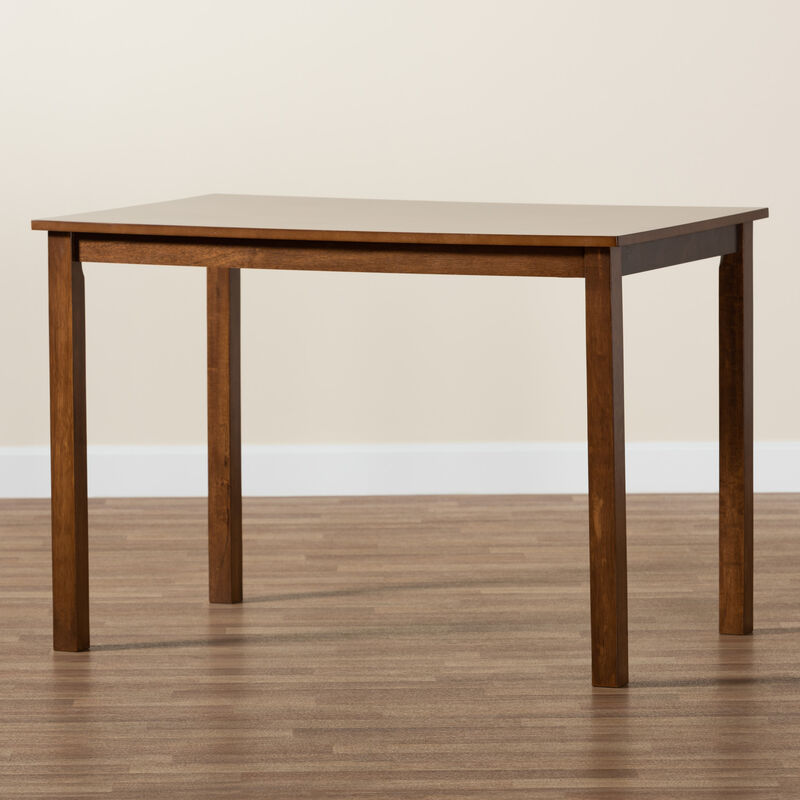Baxton Studio Eveline Modern Brown Finished Wood 43-Inch Dining Table.
