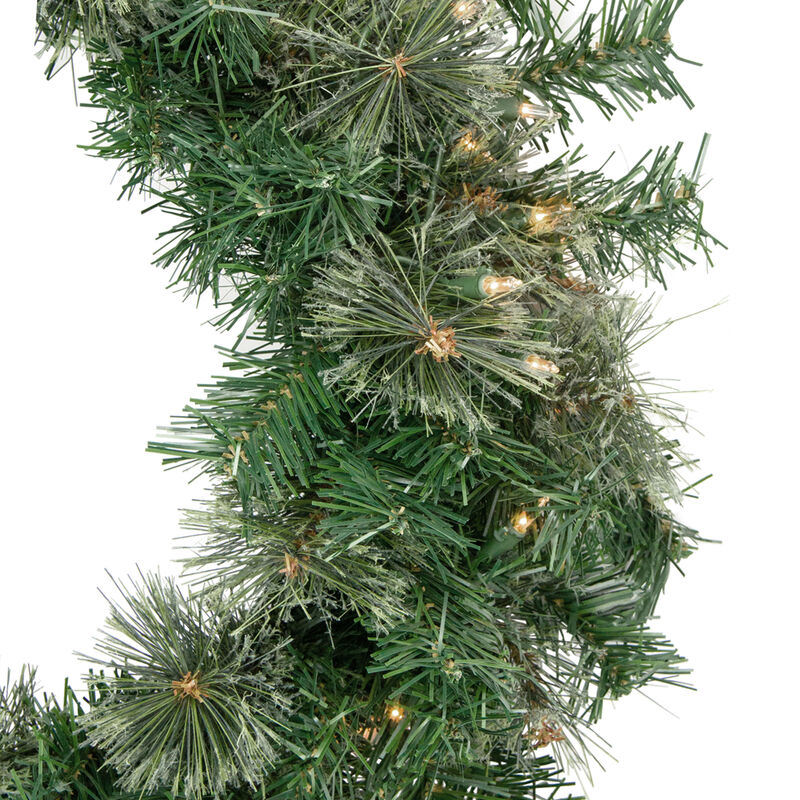 Pre-Lit Oregon Cashmere Pine Artificial Christmas Wreath  24-Inch  Clear Lights image number 3