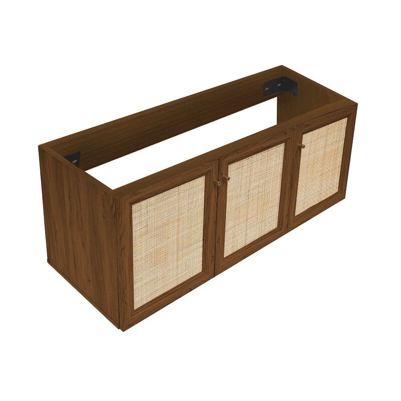 Classe 48" Wall-Mounted Bathroom Vanity Cabinet without Top in Brown Oak image number 2