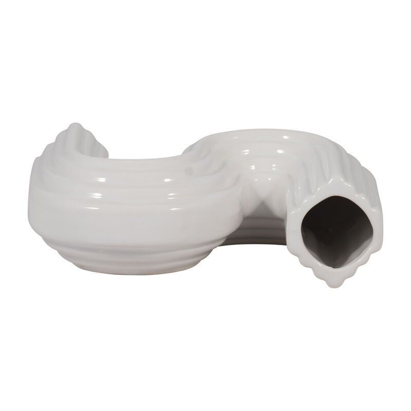 Cer, 6" Loopy Vase, White image number 5