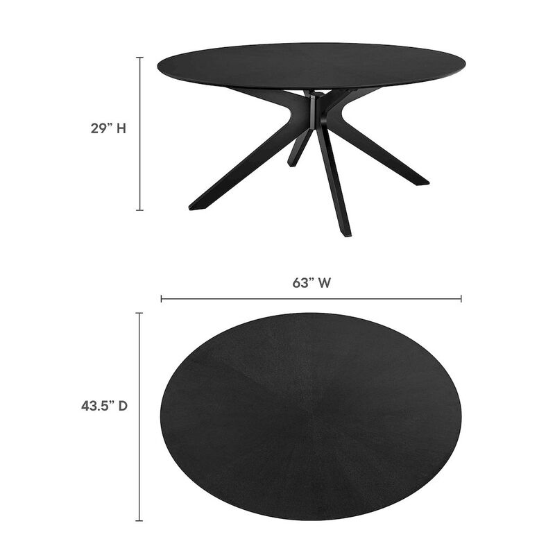 Crossroads 63" Oval Wood Dining Table image number 2