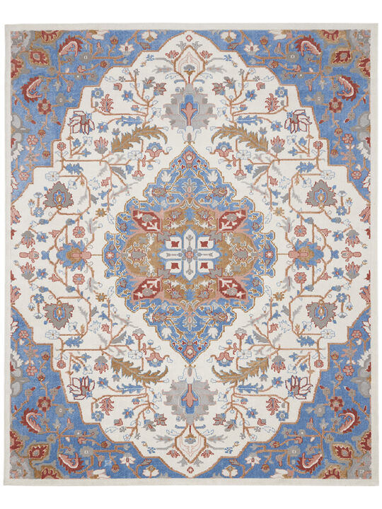 Elation ETN09 Ivory/Blue 9' x 12' Rug