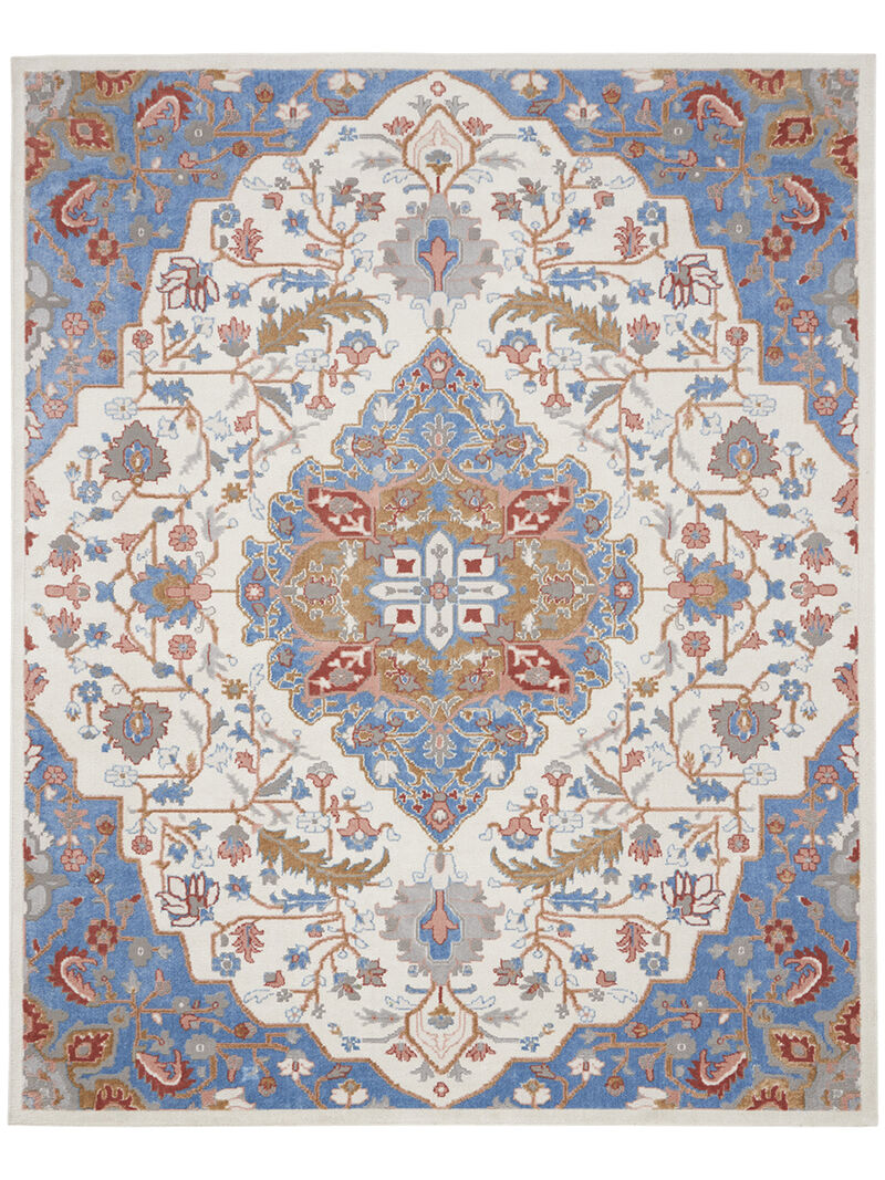 Elation ETN09 Ivory/Blue 9' x 12' Rug
