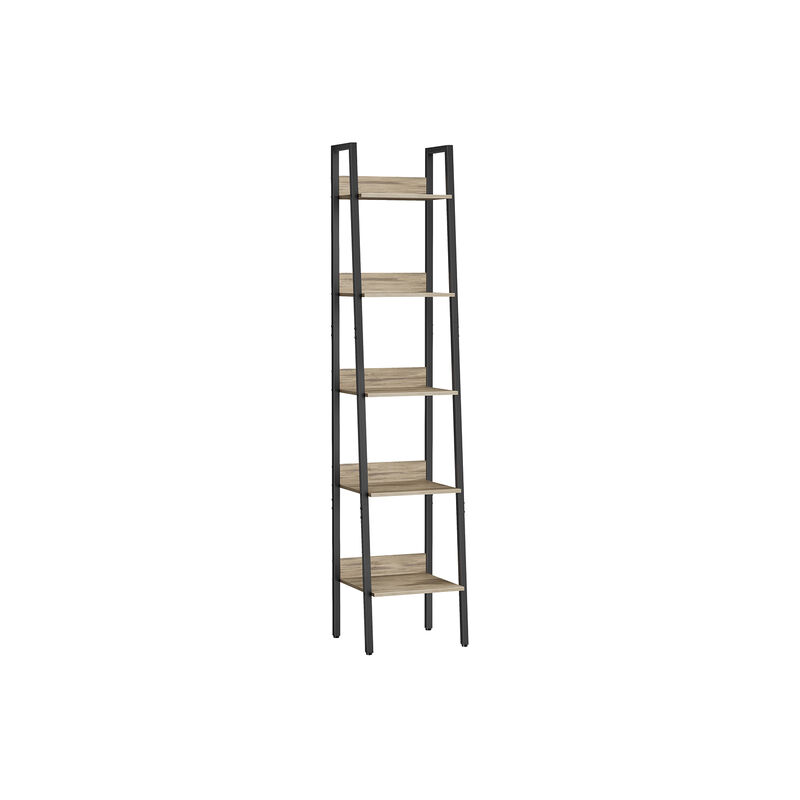 Narrow 5-Tier Ladder Shelf Freestanding Storage for Stylish Spaces