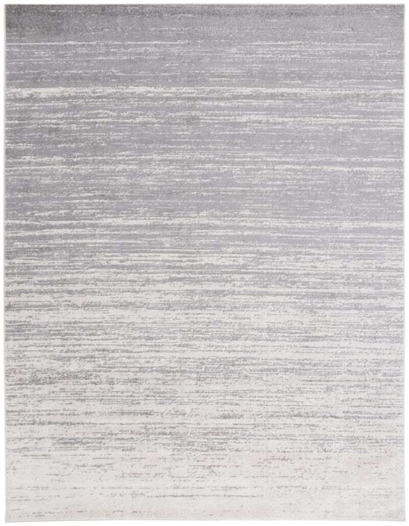 SAFAVIEH Adirondack Collection Area Rug - 8 x 10, Light Grey / Grey, Modern Ombre Design, Non-Shedding & Easy Care