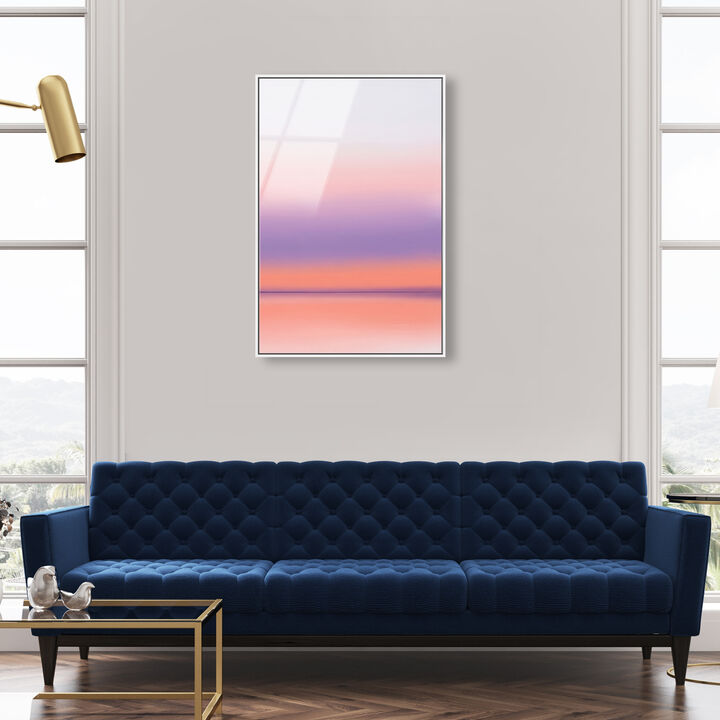 Peach Coastline Abstract Canvas Print by Oliver Gal