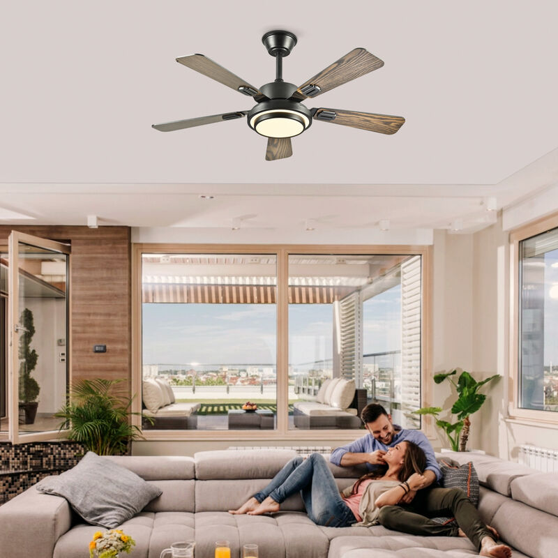 ELEMENT ACE 42 Inch Plywood Blade Ceiling Fan with Dimmable LED Light, Quiet DC Motor 6 Adjustable Speed Levels, Reversible Function for Living Room Bedroom Office Patio Indoor Use image number 7