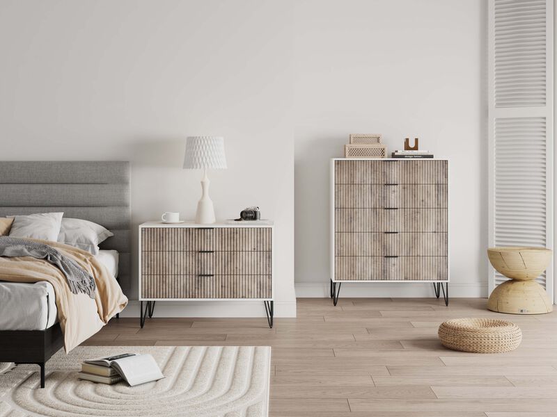 Dumbo Bedroom Set in White and Gray image number 1