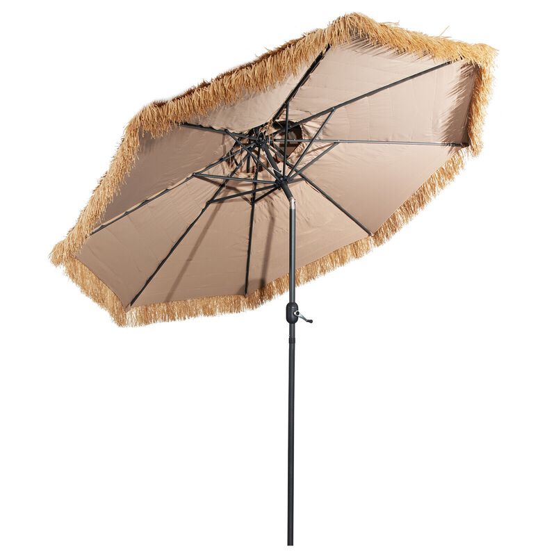 10 Feet Hawaiian Style Thatched Tiki Patio Umbrella for Beach and Poolside image number 0