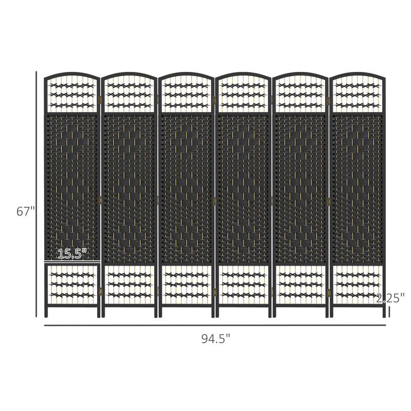 Hivvago 6-Panel Indoor Privacy Screen for Home or Office Use image number 2