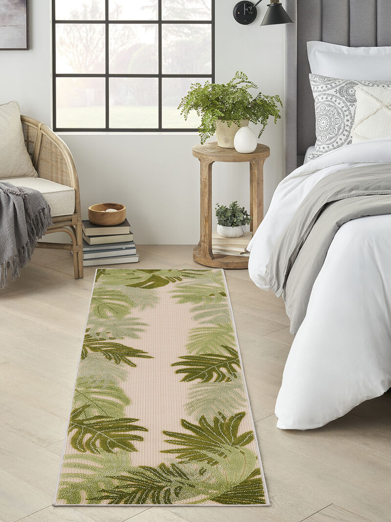 Aloha ALH40 Ivory/Green 2'3" x 8' Rug