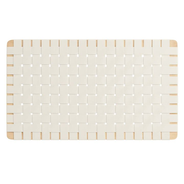 Sparta Weave Wall-Mount Vegan Leather Twin Headboard
