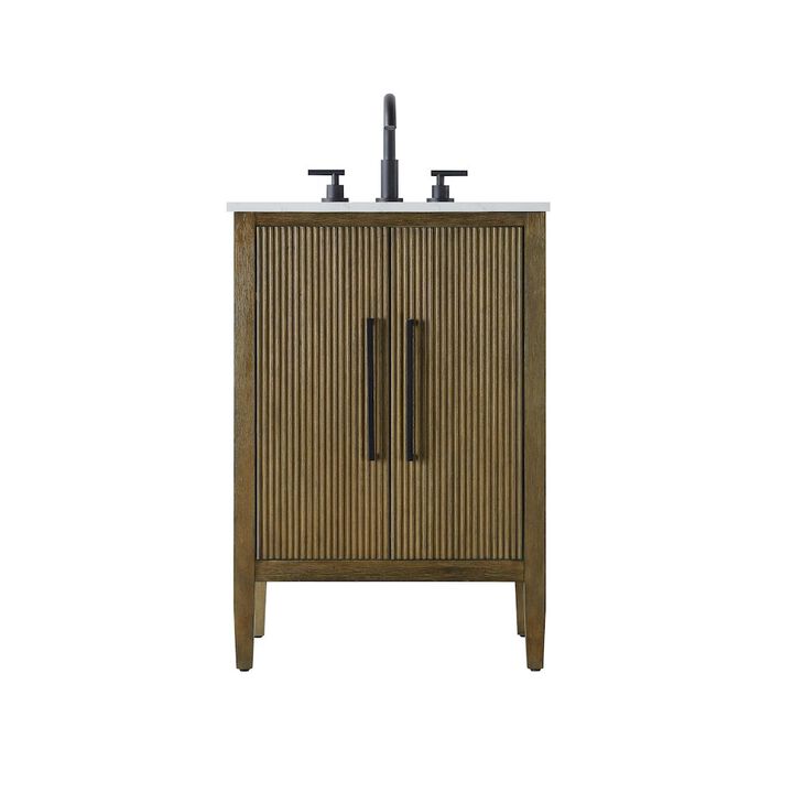 Elegant Kitchen and Bath 24 inch Single Bathroom Vanity in Hazel Oak