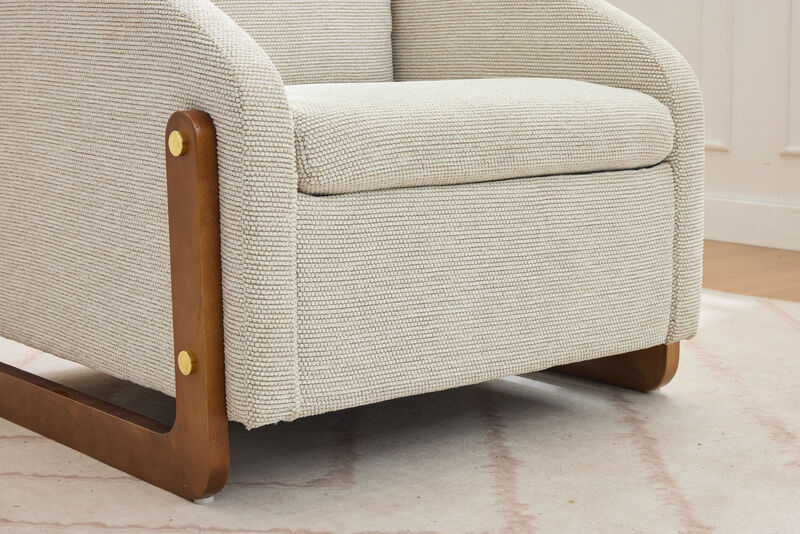 Merax Modern Upholstered Chenille Armchair Accent Leisure Chair