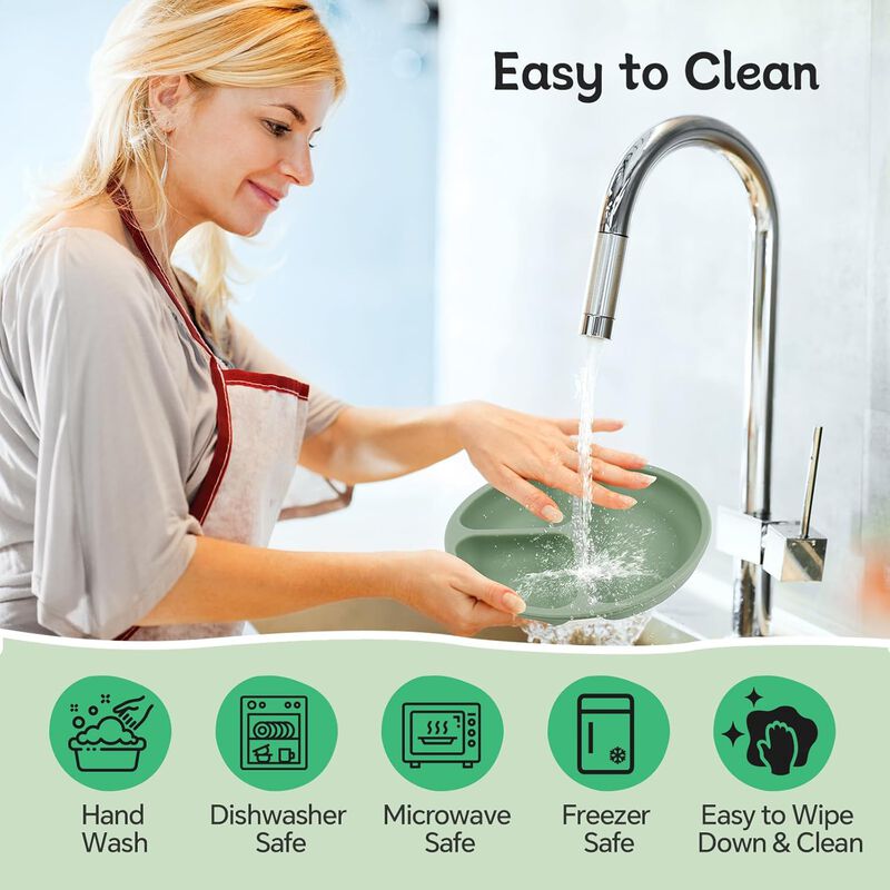 Baby Feeding Set: Suction Bowl, Plates, Bib, and Spoons for Weaning