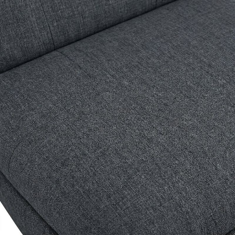 Fabric-Upholstered Lounge Chair for Living Room and Bedroom, Gray image number 5