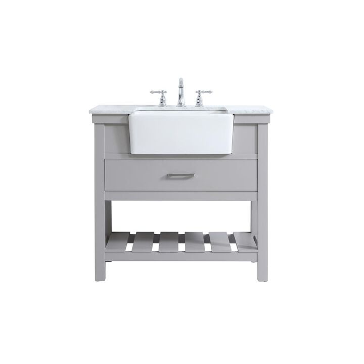 Elegant Kitchen and Bath 36 inch Single bathroom vanity in grey