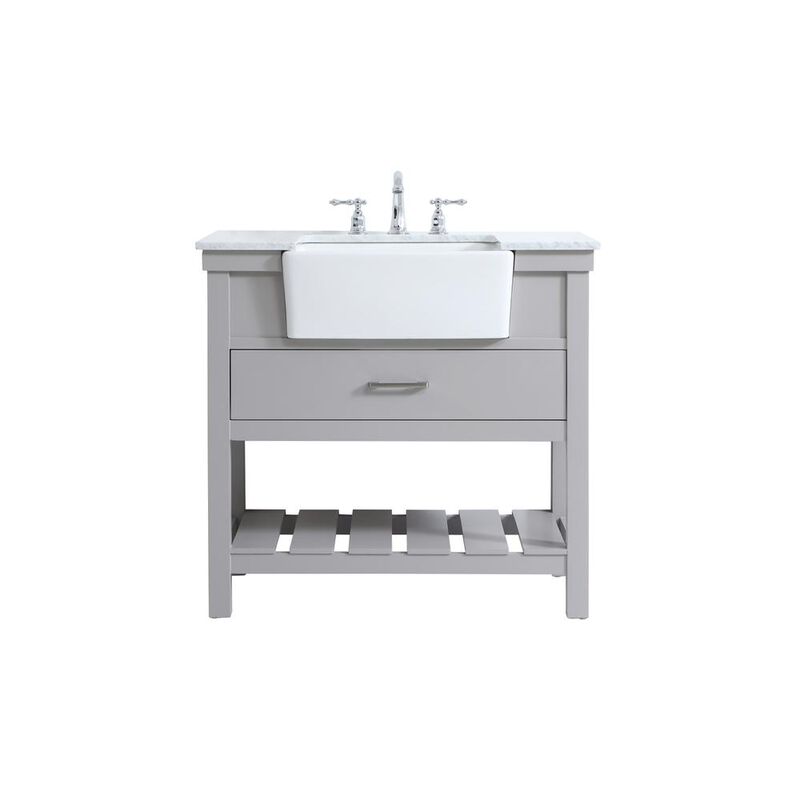 Elegant Kitchen and Bath 36 inch Single bathroom vanity in grey