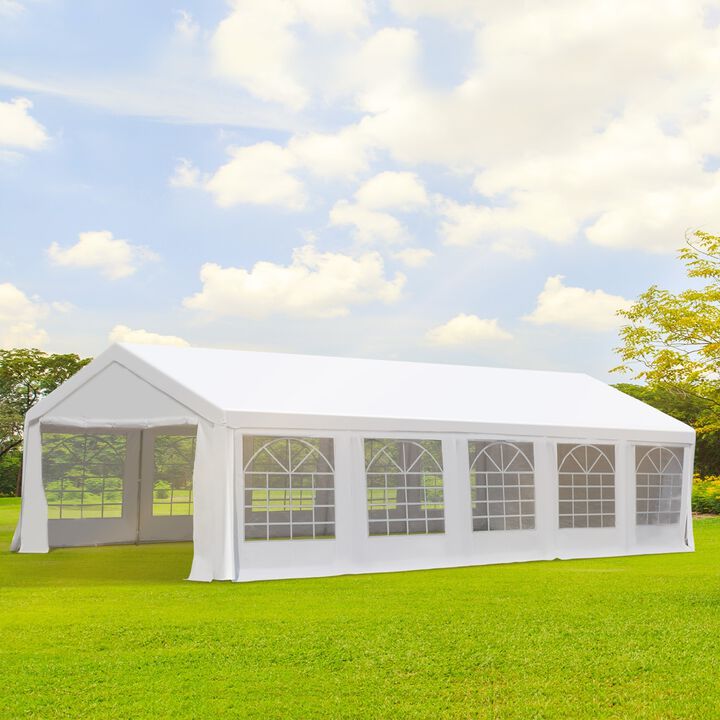 33x20FT/32x16FT Heavy Duty White Carport Canopy Gazebo Wedding Party Tent Garage