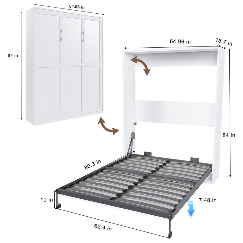 Stelun foldable wall bed image number 9