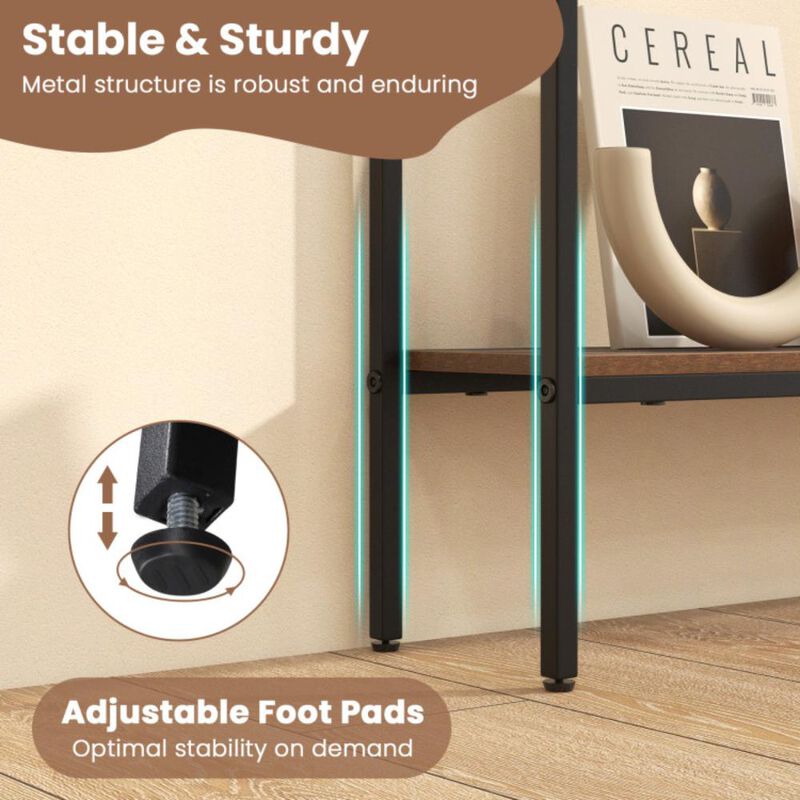 Hivvago 44 Inch Console Table with Shelf with Dual Anti-Tipping Kits