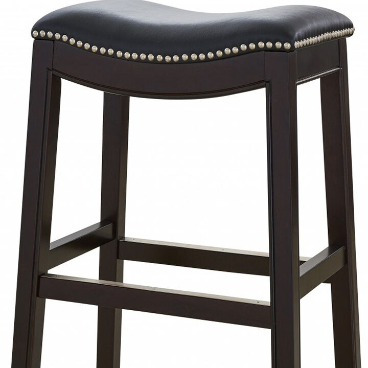 Minimalist Solid Wood Backless Bar Chair, Durable Stool for Kitchen Counter or Pub