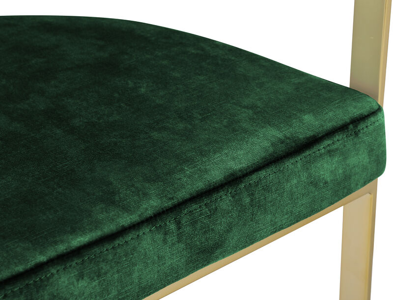 Meridian Furniture Marcello Green Velvet Dining Chair, Set of 2 image number 5