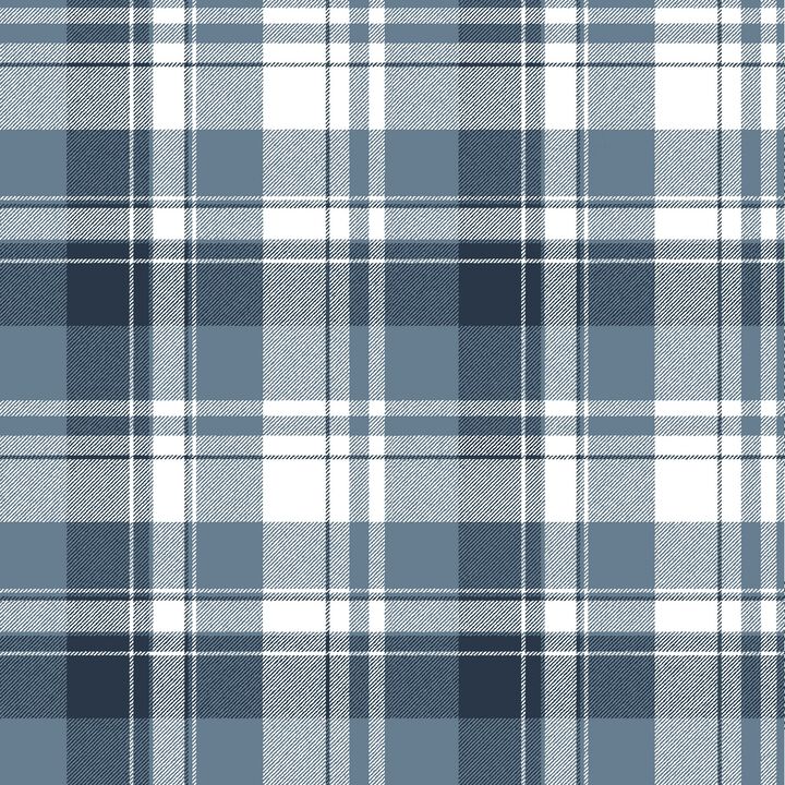 Blooming Garden Check Plaid Blue Wallpaper 8387