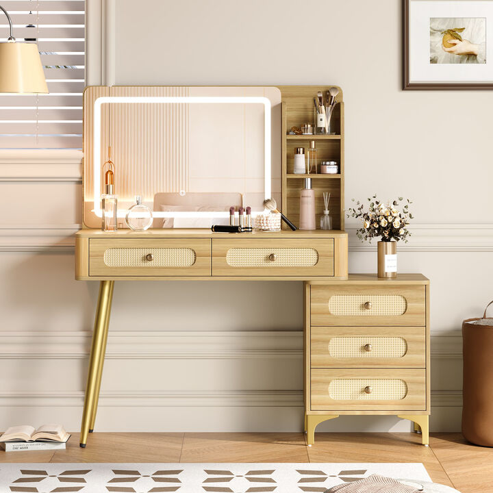 Ludfob 47''Vintage Makeup Vanity